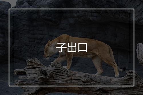 子出口的英文